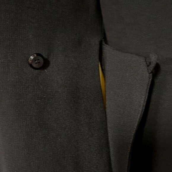 Cache Cyrus Black Cutaway Loop Button Front Tuxedo Look Classic Blazer Jacket - Picture 13 of 14